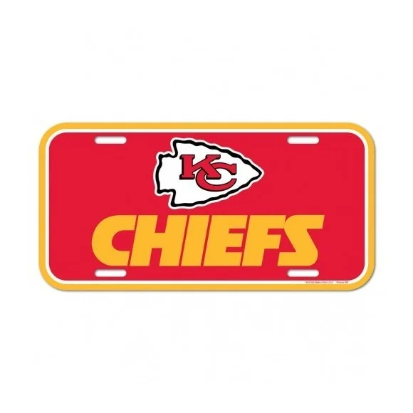 Plaque d'immatriculation des Chiefs de Kansas City