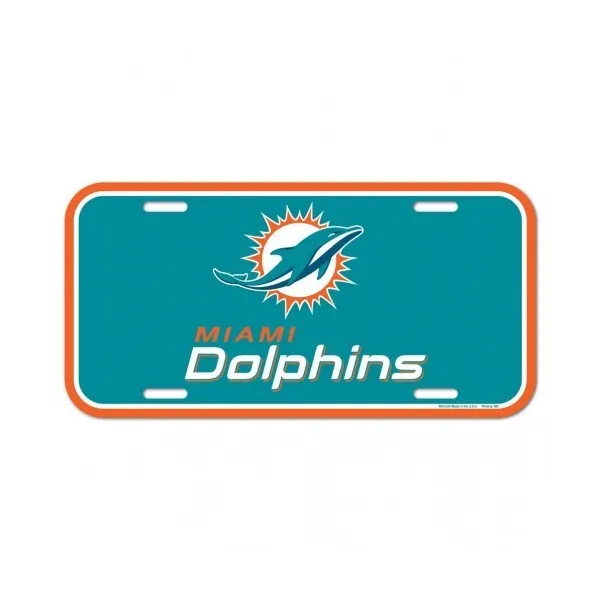 Placa de matrícula de los Miami Dolphins