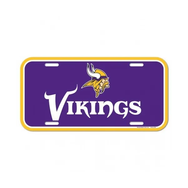 Placa de matrícula de los Minnesota Vikings