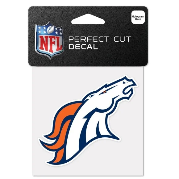 Calcomanía con logotipo de los Broncos de Denver de 4" x 4