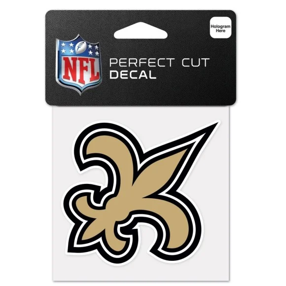 Decalcomania con logo dei New Orleans Saints 4" x 4