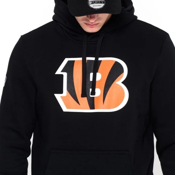 Cincinnati Bengals New Era-hoodie med laglogotyp