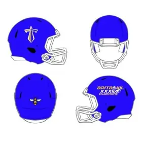 Manchester Titans - Britbowl 34 Champions Riddell Mini Helmet