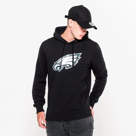Philadelphia Eagles NEW Era-hoodie med laglogotyp