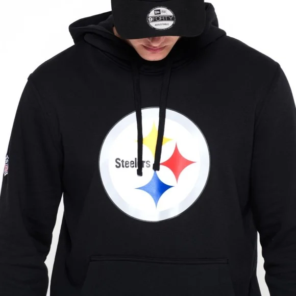 Felpa con cappuccio Pittsburgh Steelers New Era Team Logo