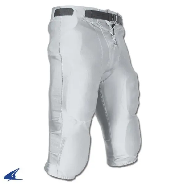 Pantalones plateados con cintura ranurada