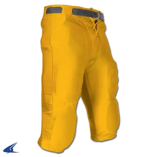 Pantalones de Cintura Ranurada Amarillos