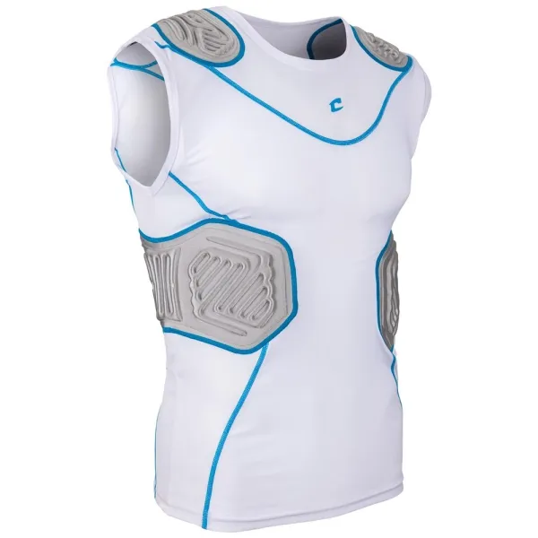 Champro Sports Bull Rush Padded Compression Shirt White