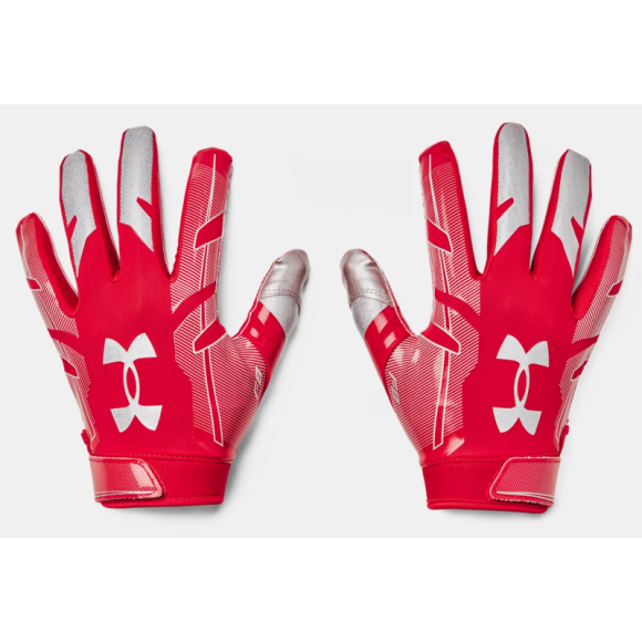 Rote Under Armour F8 Receiver Handschuhe