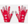 Rote Under Armour F8 Receiver Handschuhe