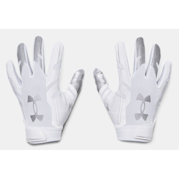 White Under Armour F8 Receiver gloves