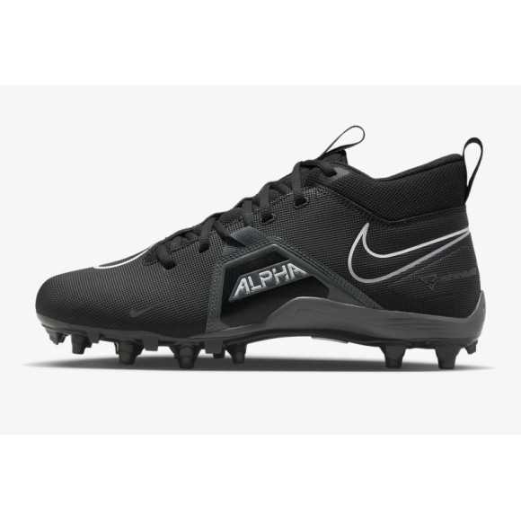 Nike Alpha Menace Varsity 3 Football Cleats Black Side