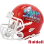 Côté gauche du mini casque des champions du Super Bowl 57 des Kansas City Chiefs