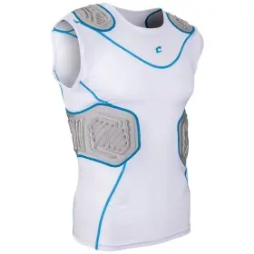 Maglia a Compressione Imbottita Champro Sports Bull Rush Bianca