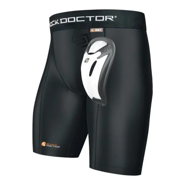 Shock Doctor Core Kompressionsshorts med Bio Flex Kopp Fram