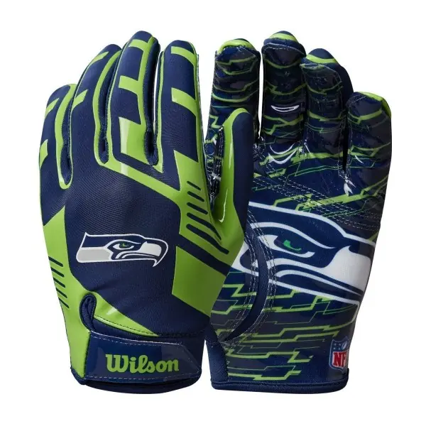 Seattle Seahawks Wilson NFL Stretch Fit Jugend Empfängerhandschuhe