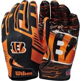 Guanti da ricevitore per adulti Cincinnati Bengals Wilson NFL Stretch Fit