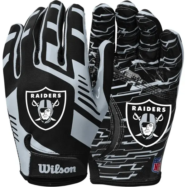 Guanti da ricevitore per adulti Wilson NFL Stretch Fit Las Vegas Raiders