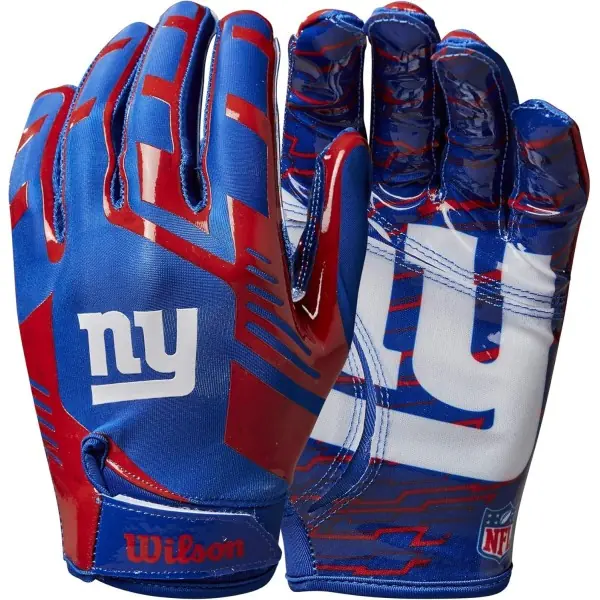 Guanti da Ricevitore per Adulti Wilson NFL Stretch Fit New York Giants