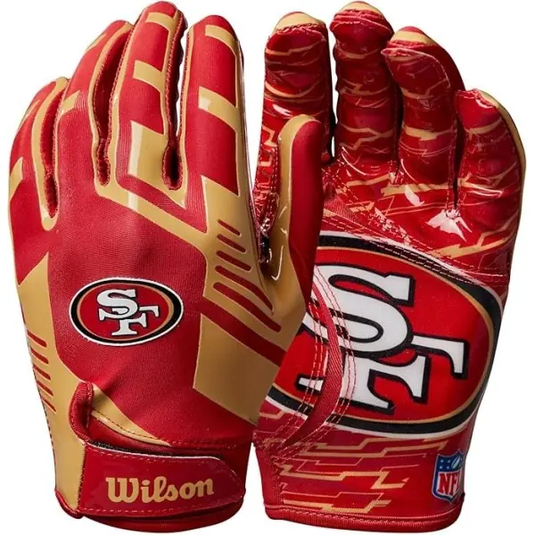 San Francisco 49ers Wilson NFL Stretch Fit Voksen Receiver Handsker