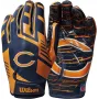 Guantes de receptor adulto Wilson NFL Stretch Fit de los Chicago Bears