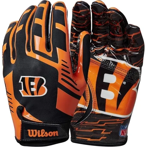Guantes receptores adultos Wilson NFL Stretch Fit Cincinnati Bengals