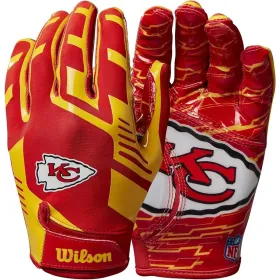 Kansas City Chiefs Wilson NFL Stretch Fit Erwachsene Receiver Handschuhe