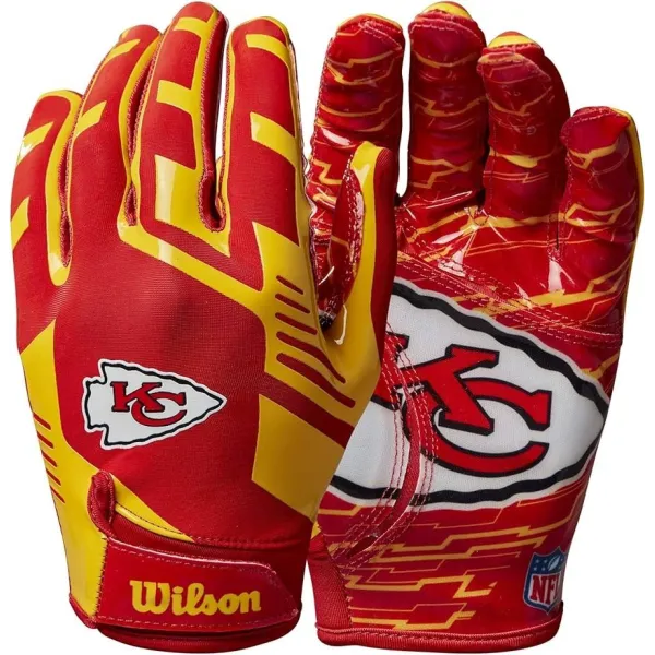Kansas City Chiefs Wilson NFL Stretch Fit Erwachsene Receiver Handschuhe
