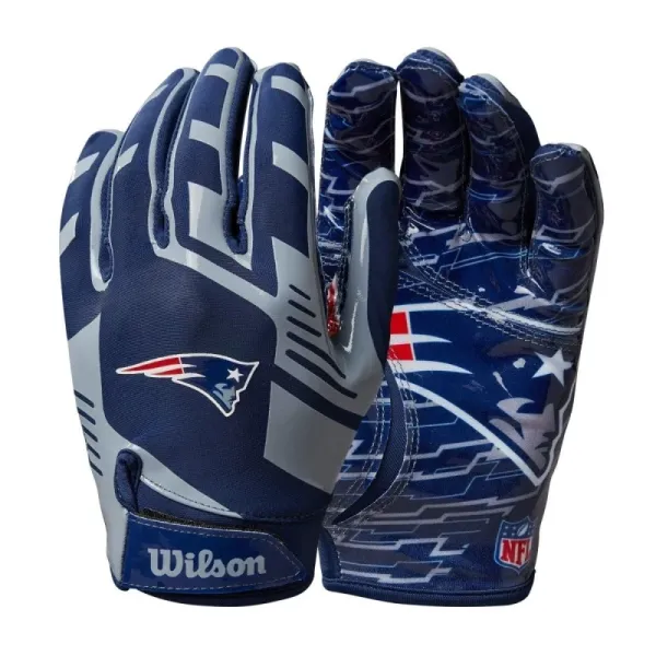 Neue England Patriots Wilson NFL Stretch Fit Erwachsene Receiver Handschuhe