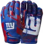 Guantes de receptor adulto Wilson NFL Stretch Fit de los New York Giants