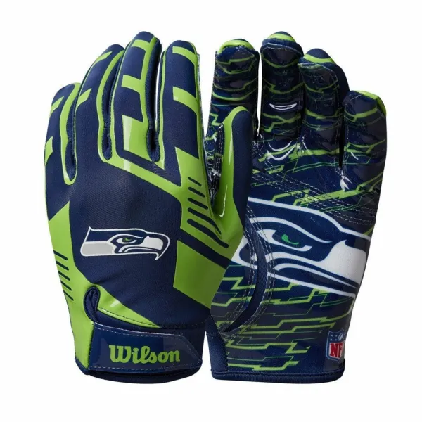 Gants de receveur pour Seattle Seahawks Wilson NFL Stretch Fit Adult
