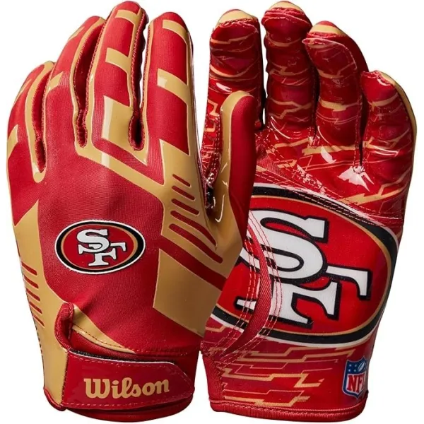 San Fransisco 49ers Wilson NFL Stretch Fit Adult Receiver Gloves
