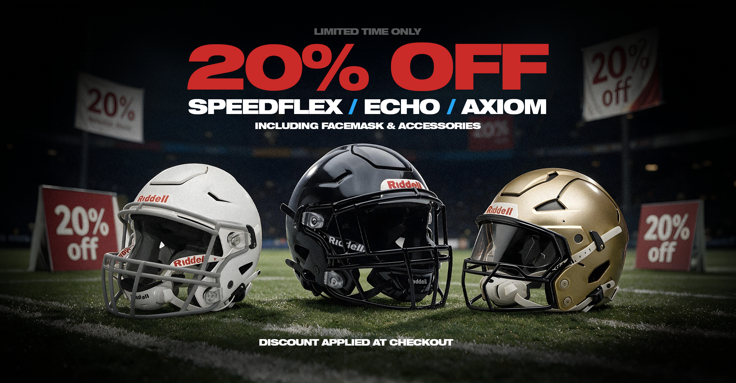 RIDDELL 20 HELMETS